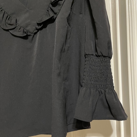 French Connection Crepe Ruffle Blouse NEW - Picture 4 of 10